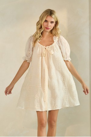 VD72321<br/>Puff Sleeve Ditsy Floral Romantic Dress