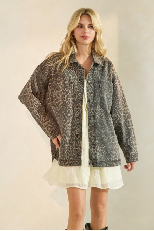 VJ72448<br/>Oversized Boyfriend Denim Jacket