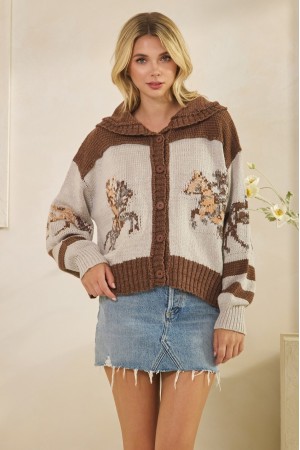 VJ72468<br/>Sweater with Horse Print